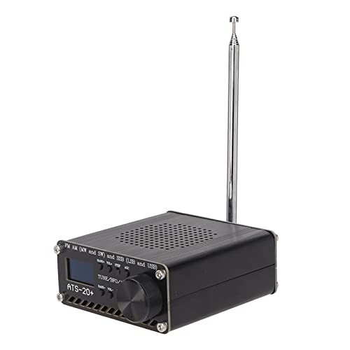 ATS 20 Plus Funkempfänger, Si4732 Tragbarer Kleiner Vollband-Funkempfänger FM AM MW SW und SSB LSB USB, 1,5-W-Lautsprecher, Antenne und Gehäuse aus Aluminiumlegierung ATS 20 Plus Funkempfänger, Si4732 Tragbarer Kleiner Vollband-Funkempfänger FM AM MW SW und SSB LSB USB, 1,5-W-Lautsprecher, Antenne und Gehäuse aus Aluminiumlegierung von Zunate