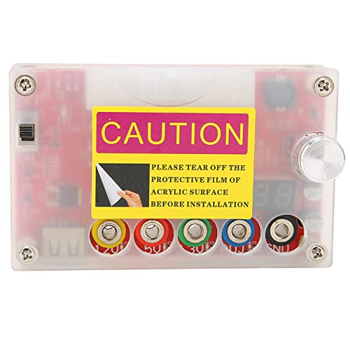 ATX Stromversorgungs Breakout Board, ATX Stromverteilerplatine und Acrylgehäuse Kit, Unterstützt 3,3 V, 5 V, 12 V und 1,8 V Bis 10,8 V (ADJ) Ausgangsspannung, mit Einstellbarem ADJ Spannu von Zunate