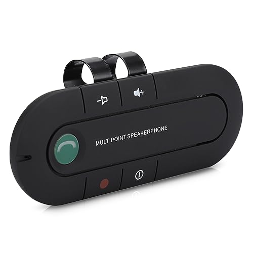 Auto-Bluetooth-Lautsprecher für Handy, Bluetooth-Auto-Sonnenblenden-Kit, Freisprecheinrichtung, Kabelloser Auto-Kit-Musik-Player mit Visier-Clip und Auto-Ladegerät, Auto-Freisprecheinrichtung, Musik-L von Zunate