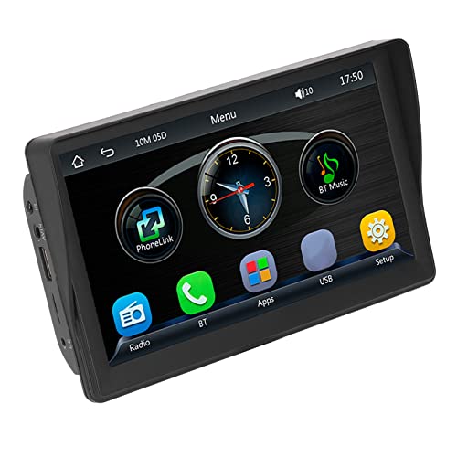 Auto-MP5-Player, Tragbarer 7-Zoll-Full-HD-Touchscreen-Autoradioempfänger, Autoradio mit IOS Carplay, für Android Auto und Mirror Link, Am Armaturenbrett oder an der (B600W) von Zunate