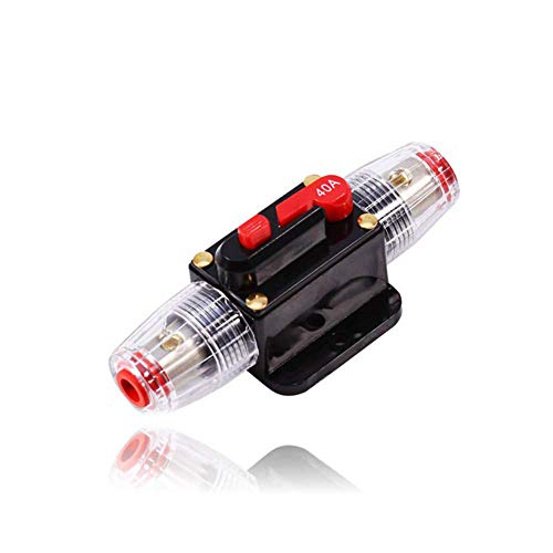 Auto Sicherungshalter,Manuellen Reset Schalter Auto KFZ DC12V Endstufe Verstärker Sicherungshalter 40A gold Sicherung,Frei rücksetzbar Auto Sicherungshalter,Manuellen Reset Schalter Auto KFZ DC12V Endstufe Verstärker Sicherungshalter 40A gold Sicherung,Frei rücksetzbar von Zunate