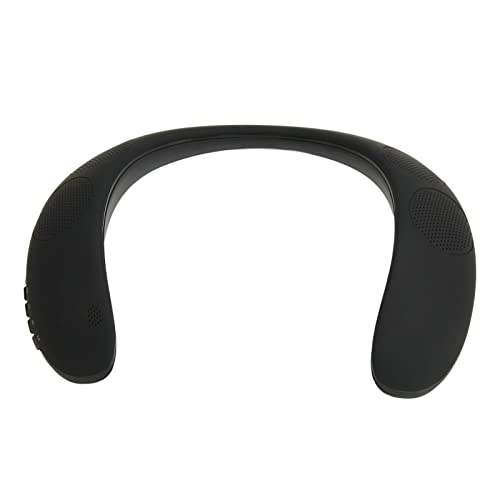 Bluetooth-Lautsprecher mit Nackenbügel, Kabelloser Tragbarer Nackenlautsprecher, 3D-Stereo-Surround-Sound, UKW-Radio, Micro-Speicherkarte, Integriertes Mikrofon für Radfahren, Wandern, Freisprechen von Zunate