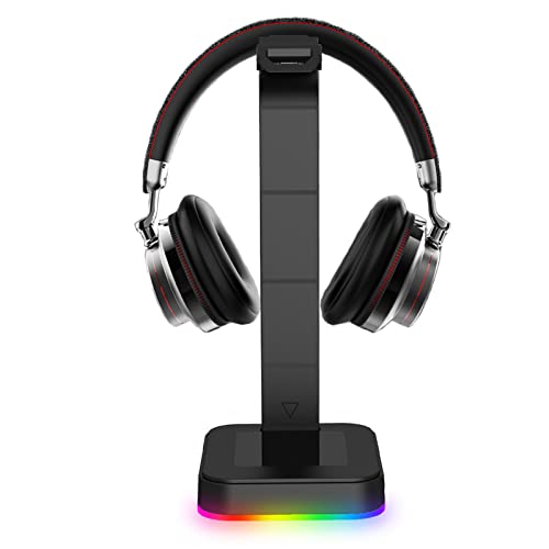 Bunter RGB-Kopfhörerständer, USB-Desktop-Gaming-Headset-Halter mit Rutschfester Basis, Starke Vielseitigkeit für Desktop-Computer, Laptop-USB-Anschluss von Zunate