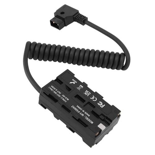 D Tap to NP Dummy Akku, Doppelseitiger Dummy Akku Netzadapter mit Spiralstromkabel, Ersatz für NP F970 NP F570 NP F550 Akku D Tap to NP Dummy Akku, Doppelseitiger Dummy Akku Netzadapter mit Spiralstromkabel, Ersatz für NP F970 NP F570 NP F550 Akku von Zunate