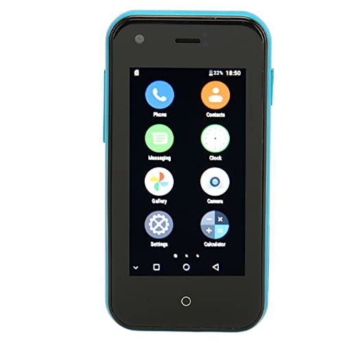 D18 -Smartphone, das Kleinste Handy der Welt, 2,5-Zoll-Kleintelefon für Android, 1 GB 8 GB Quad-Core--Telefon, Kindertelefon, Dual-SIM-Dual-Kamera, Entsperrtes 3G-Handy (Blaue von Zunate
