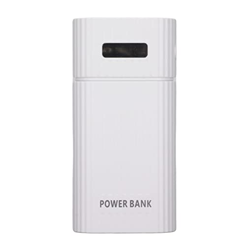 DIY Power Bank, 2 Sektionen 3 Port Input DIY USB Power Bank Kit, Typ C/Micro DREI Port Eingang, Kompatibel mit /18700/20700 Akkus, Zum Aufladen von Handy-Tablets(Weiß) von Zunate