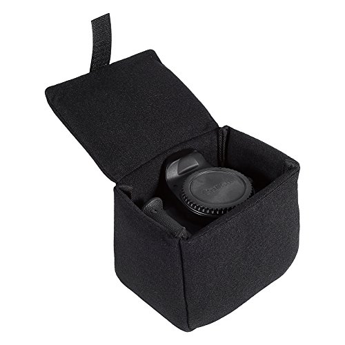 DSLR-Kameratasche, wasserdichte Anti-Schock-Kameratasche, Kamera-Schutztasche mit Samteinsatz, Zubehör zum Fotografieren(Schwarz) von Zunate