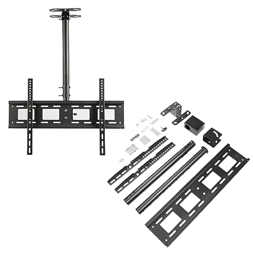 Decken-TV-Halterung für 32 Bis 85 Zoll Fernseher, Verstellbare Hängehalterung um 360 Grad Drehbar, Hält Bis zu 55 Kg, Unterstützt Decken- und Wandmontage von Zunate