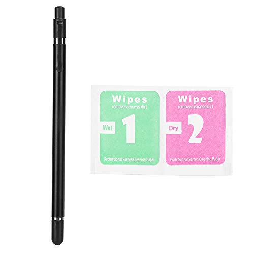 Doppelkopf-Stift, 4-mm-Touchscreen-Spitze Kapazitiver Berührungsstift Magnetischer Schreibstift Leichtgewichtigkeit für Tablet-Mobiltelefone (Schwarz) von Zunate