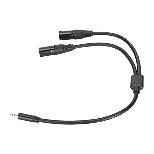 Dual Male XLR auf 3,5 Mm Y-Splitter Kabel, XLR Male auf 1/8 Zoll Miniklinke Stereo Aux Interconnect Audio Mikrofon Anschlusskabel - 1,6 Fuß Micro von Zunate