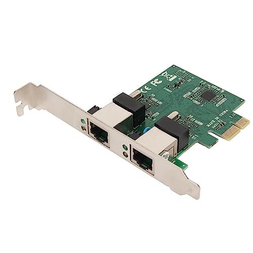 Dual Port PCIe Netzwerkkarte, RJ45 Ethernet Adapter mit Remote Wake Up Funktion, für CAT 5 UTP Kabel, für Windows für Linux von Zunate