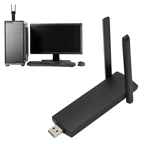 Dualband-USB-Wireless-Netzwerkkarte, 5G-2,4G-WLAN-Adapter, Unterstützt den AP-Modus, Zwei 5-dBi-High-Gain-Antennen, WLAN-Dongle für Win-Desktop-Laptops von Zunate