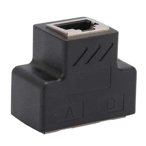 Ethernet-Splitter, 1 Bis 2 100 Mbit/s Ethernet-Kabel LAN-Internet-Splitter, RJ45-Splitter-Adapter LAN-Netzwerk-Internet-Splitter, Bis zu 100 Meter, Vergoldeter Stiftkern von Zunate