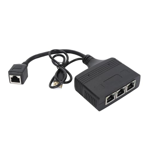 Ethernet Splitter, 1 Bis 3 Gigabit Netzwerk Splitter RJ45 LAN Internet Splitter für Cat8 Cat7 Cat6 Cat5 Cat5e, 3 Geräte Gleichzeitig Vernetzen von Zunate