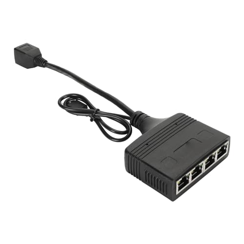 Ethernet-Splitter 1 auf 4 Netzwerkadapter, RJ45-Splitter-Adapter LAN-Ethernet-Adapter Hochgeschwindigkeits-1000-Mbps-LAN-Verteiler 4 Geräte Gleichzeitige Vernetzung für Cat5 5e 6 Ethernet-Splitter 1 auf 4 Netzwerkadapter, RJ45-Splitter-Adapter LAN-Ethernet-Adapter Hochgeschwindigkeits-1000-Mbps-LAN-Verteiler 4 Geräte Gleichzeitige Vernetzung für Cat5 5e 6 von Zunate