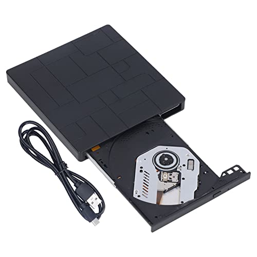 Externes DVD-Laufwerk, Optisches Laufwerk Typ C, Ultradünner 6-in-1-HUB, Unterstützt USB3.0-, USB2.0- und Typ-C-Schnittstellen, Laptops, Desktops, Lesen von TF- und SD-Karten von Zunate