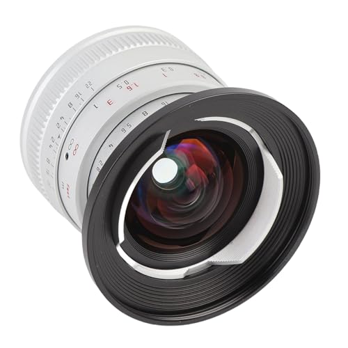 F2 Prime Objektiv, 12mm F2.0 Manuelles Fokusweitwinkelobjektiv mit 97-Grad-Ansicht und 10 Blenden für X-Serie X-pro X-e X-t X-a X-s X-H Modell (Silver) von Zunate