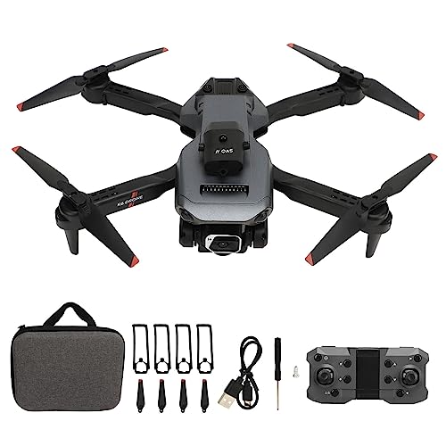 Faltbare Quadrocopter Drohne, K6 4K HD 50 facher Zoom, FPV Kameradrohnen, Vier Wege Hindernisvermeidungsdrohne, Drohne mit Tragetasche, Intelligente Schwebehöhe von Zunate