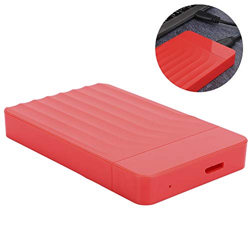 Festplattengehäuse, Externes USB3.0-Festplattengehäuse 2,5-Zoll-SATA-zu-USB-Solid-State-SSD-Extraktionsgehäuse Box, Unterstützt 2,5-Zoll-SATA-Solid-State-Laufwerk mit Einer Dicke von 7/9mm (Rot) von Zunate