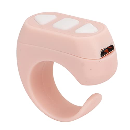 Fingertip Page Turner für , Bluetooth Control Page Turner mit Multisystem-Unterstützung, Wireless Ring Camera Shutter Control für Smartphones Tablets (Rosa) von Zunate
