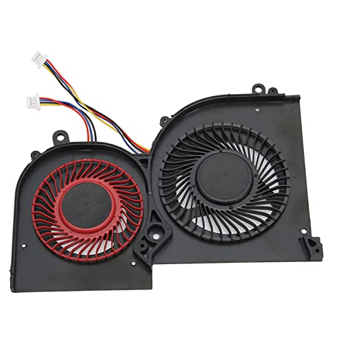 GPU-Lüfter/CPU-Lüfter-Ersatz für MSI Gs65 MS 16Q2, für 16q2 CPU Cw, für 16q2 Gpu Cw, CPU/GPU-Lüfter mit 4-poligem Stromanschluss, Laptop-Lüfter aus ABS-Material für MSI Gs65 MS(Grafikkarte) von Zunate