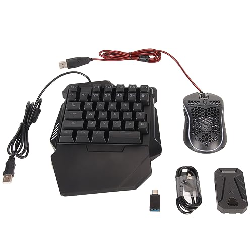 Gaming Tastatur und Maus Tastatur Konverter Set, Kabelgebundener Spielekonsolen Konverter mit 3,5 mm Kopfhöreranschluss, für PS5, für PS4, für PS3, für, für Switch von Zunate