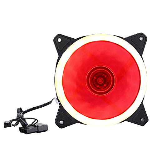 Gehäuselüfter, RGB-Computer PC-Gehäuse Kühlerlüfter, 12 Cm 1200 U/min Ultra-Leises Kühlkörper-Flüssigkeitsdynamiklager 29 CFM Luftkühlerlüfter für Desktop-Computer (Aurora Doppelblende Rotlicht) Gehäuselüfter, RGB-Computer PC-Gehäuse Kühlerlüfter, 12 Cm 1200 U/min Ultra-Leises Kühlkörper-Flüssigkeitsdynamiklager 29 CFM Luftkühlerlüfter für Desktop-Computer (Aurora Doppelblende Rotlicht) von Zunate
