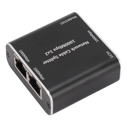 Gigabit-Ethernet-Splitter, 1 Bis 2 1000 Mbit/s RJ45-Internet-Splitter-Adapter mit USB-Stromkabel, Bis zu 100 M, für Cat5/5e/6/7/8-Kabel, 2 Geräte Gleichzeitig Vernetzen von Zunate