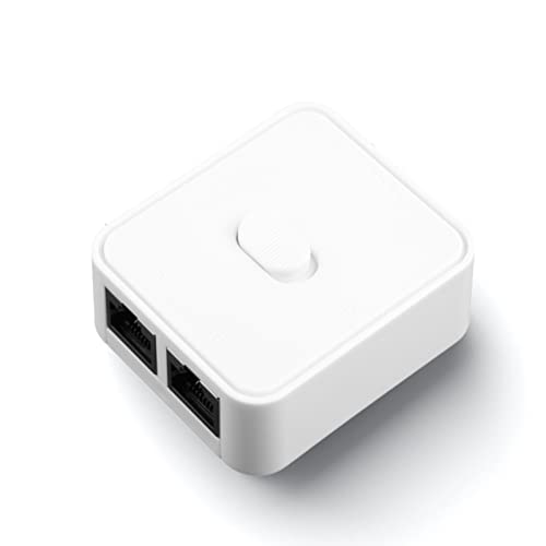 Gigabit-Netzwerk-Switch mit 2 Ports, 1000 Mbit/s 2-in-1-Ausgang oder 1-in-2-Ausgang, RJ45-Splitter-Wahlschalter, Cat 5-, Cat 5e-, Cat 6- und Cat 7-PoE-Extender-Switch von Zunate