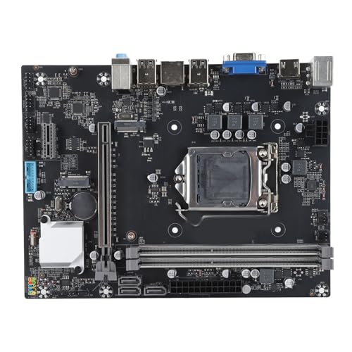 Zunate H61M K DDR3-Motherboard, LGA 1155, für Prozessoren der I3 I5 I7-Serie, Micro-ATX-Motherboard, PCle 3.0, HDMI 2.0, SATA2.0, 4xUSB3.0, M.2 NVME SSD von Zunate