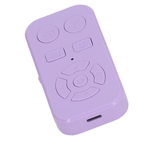 Kabelloser Bluetooth-Kameraauslöser für Mobiltelefone und Tablets, für TikTok Page Turner Media Button Remote, Selfie Clicker für Fotos und Videos (violett) von Zunate