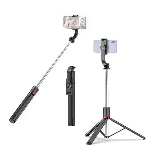 Kamera Selfie Stick Pole Stativ, 67,6 Zoll Tragbares, Ausgedehnbares Telefonstativständer Long Selfie Pole mit Abnehmbarem Telefon Clip Remote -Verschluss für Videoaufzeichnungen von Zunate