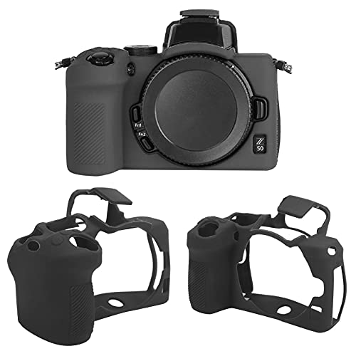 Kameragehäuse Hülle, Soft Silikon Digitalkamera Schutzhülle Kamera Schutzhülle Haut Kameragehäuse Gehäuseabdeckung, für Nikon Z50 SLR Kamera(schwarz) von Zunate