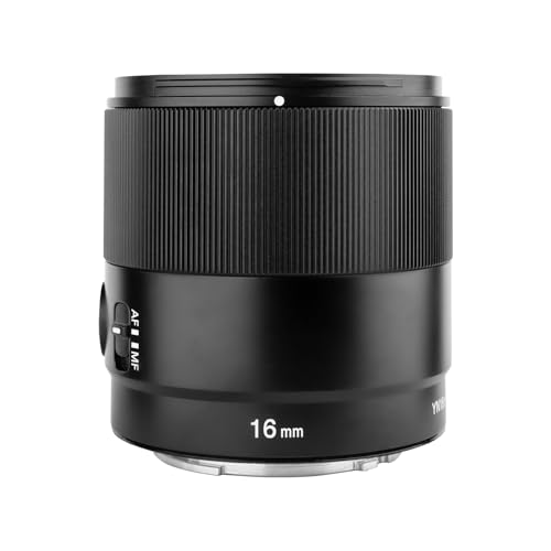 Kameraobjektiv, 16 Mm F1.8 Großer Blende -Weitwinkel -Prime -Objektiv, Schnellauto -Fokus, APS C für E -Mount A7III A7RIII A7sii A7RII A7II A9 A7R A6400 A6500 A6300 (YN16mm F1.8s von Zunate