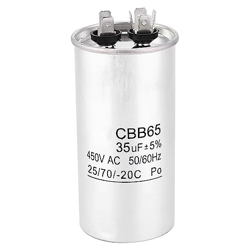 Kondensator, 35uf Capacitor CBB65A 450V 35UF Kondensator,Drehkondensator Aluminiumfolie Klimaanlage Startkondensator, für Klimaanlagen,Generatoren usw von Zunate