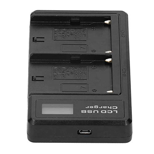 Ladegerät für Tragbare Kamera, Lithium-Akku-Ladestation für USB-Smart-Kamera mit 2 Steckplätzen und LCD-Display für Kamera-Akkus NP-F550/F980/F960/F970/F750/F950/F770 Ladegerät für Tragbare Kamera, Lithium-Akku-Ladestation für USB-Smart-Kamera mit 2 Steckplätzen und LCD-Display für Kamera-Akkus NP-F550/F980/F960/F970/F750/F950/F770 von Zunate