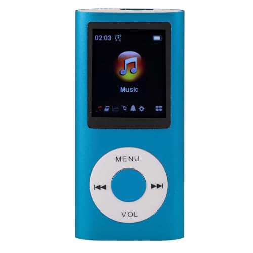 MP3-Player/MP4-Player, MP3-Musik-Player, 1,8-Zoll-LCD-Bildschirm, HiFi-Sound, 7 Soundeffekt-Modi, Foto-Video-Wiedergabe, E-Book-Reader, Sprachaufzeichnung (Blue) von Zunate