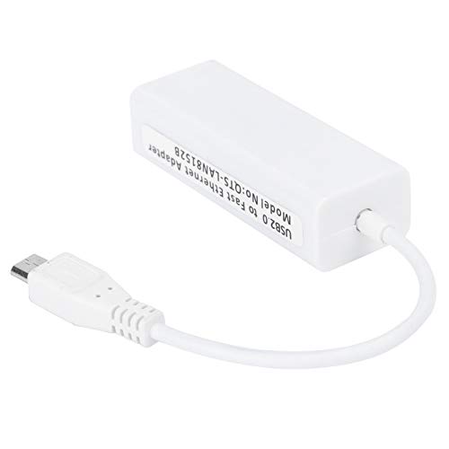 Micro-USB-zu-RJ45-Ethernet-Adapter, Netzwerkkarten-Adapter für Raspberry Pi Zero 1.3 /W-Motherboard, Gigabit-Netzwerk-Port-Adapter für Windows, für MacOS, für Linux von Zunate