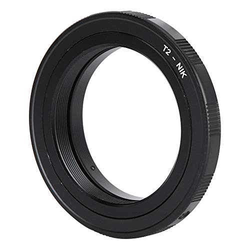 Objektivadapterring, Vollständige Manuelle Fokussierlinse Adapterring für T2-Mount-Objektiv Passend für Nikon F-Mount D3000/D300s/D3100/D3200/D3300/D3400/D3s/D3x/D4/D400/D4s/D5/D500/D5000-Kamera von Zunate