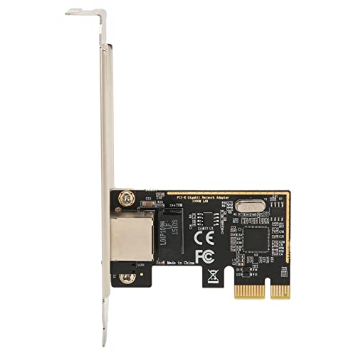 PCIe Gigabit Netzwerkkarte, RJ45 LAN PCIE Ethernet Karte 10/100/1000 Mbit/s PCIe WLAN Karte für Desktop PC, mit 12 cm Halterung von Zunate