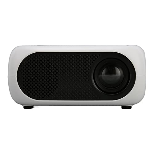 Projektor, Tragbarer Filmprojektor, 360-Grad-Surround-Sound-Heimkino-Videoprojektor mit HDMI, USB, AV-Anschluss, für Laptop, Handy, Fernseher (EU-Stecker) von Zunate