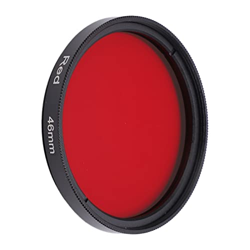 Roter Kameraobjektivfilter, 40,5 Mm 43 Mm 46 Mm 49 Mm DSLR-Kamera HD-Kamera Roter Vollfarb-Objektivfilter Wasserdichter ölbeständiger Kameraobjektivfilter mit Objektivfiltergehäuse, für die(46 mm) von Zunate