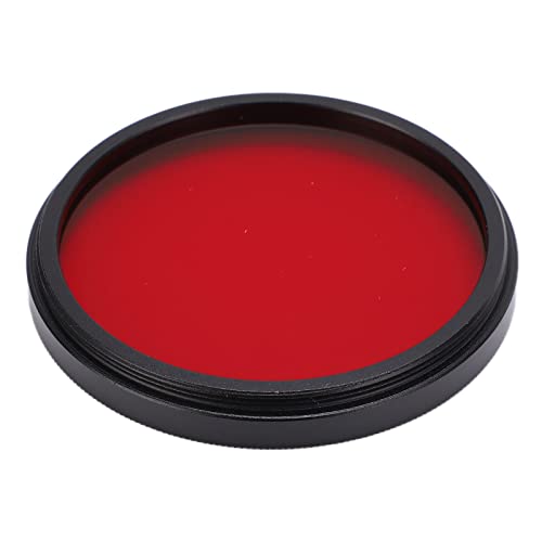 Roter Kameraobjektivfilter, 40,5 Mm 43 Mm 46 Mm 49 Mm DSLR-Kamera HD-Kamera Roter Vollfarb-Objektivfilter Wasserdichter ölbeständiger Kameraobjektivfilter mit Objektivfiltergehäuse, für die(49mm) von Zunate