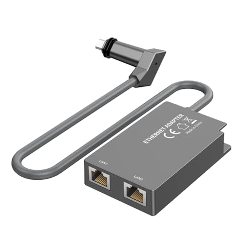 Satelliten -Ethernet -Adapter, 2 RJ45 -Ports 1 Gbit/S Verkabeltes Externes Netzwerk -Ethernet -Adapter für Gen 2 V2 Standard, Plug -and -Play von Zunate