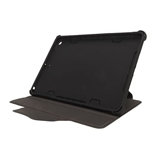 Tablet-Hülle, Schlanke, Stoßfeste und Robuste Schutzhülle mit Verstellbarem Ständer, Zusammenklappbare Softshell für IOS-Tablet 10,2 Zoll der 9. 8. 7. Generation (Schwarz LR063682) von Zunate