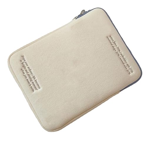 Tragbare Schutzhülle, Tablet-Hülle mit Glättendem Reißverschluss, Einfacher Buchstaben-Ins-Stil, für IOS-Tablet oder Laptop von 13 Bis 14 Zoll von Zunate