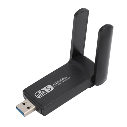USB 3.0-WLAN-Adapter für PC, 2,4 G/5 G Dualband-Wireless-Netzwerk-Transceiver mit Dual-5Dbi-Antenne für Desktop-Laptop, Kompatibel mit Windows 10 11, für OS X, für Linux von Zunate