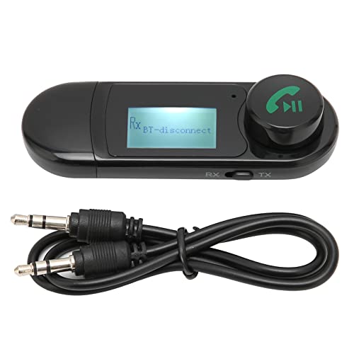 USB-Bluetooth 5.0-Adapter, 2-in-1-Bluetooth-Empfänger-Sender mit LCD-Bildschirm, Unterstützt 10 M Verlustfreie Übertragung, für TV-Computer-Audio von Zunate