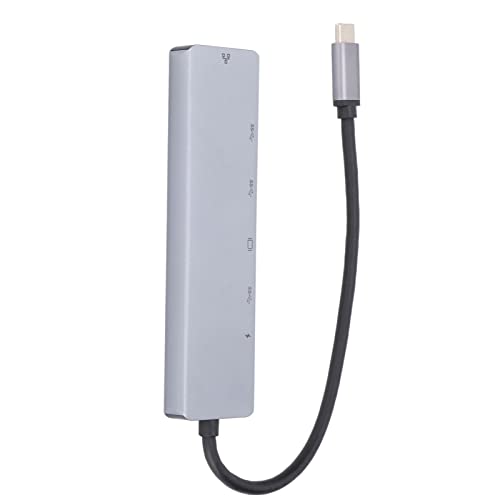 USB-C-Hub, 6-in-1-PD-Schnellladung, 87 W, Multifunktionale Typ-C-zu-HD-Multimedia-Schnittstelle, USB3.0, USBC, RJ45, USB-Splitter, Unterstützt HDM-Projektionsbildschirm von Zunate