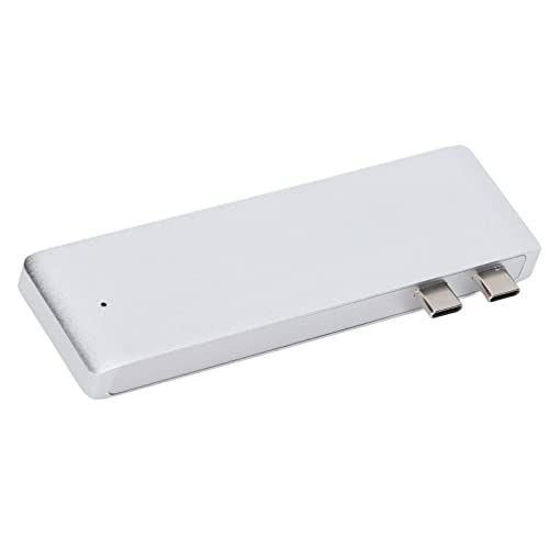 USB-C-Hub, 6-in-2-USB-3.0-Dockingstation, Gleichzeitige Verbindung, Groß Angelegter Erweiterungs-USB-Hub-Splitter, 5 Gbit/s Übertragungsrate, Kann Tastatur, Maus und Festplatte Verbinden von Zunate